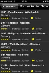 Android App Motorcycle Routes Screenshot 2